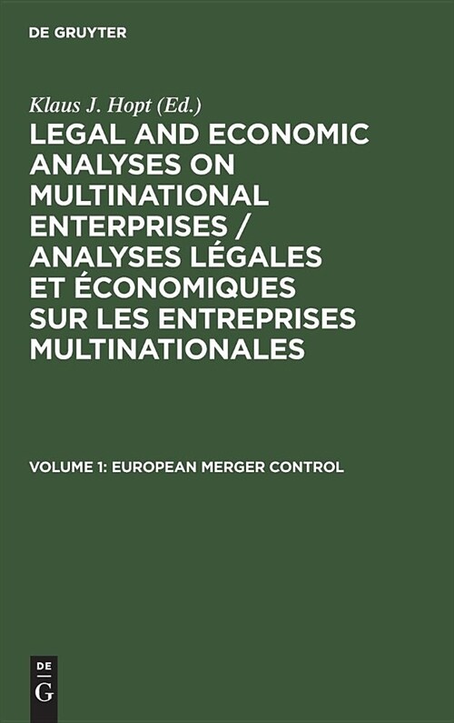 Legal and Economic Analyses on Multinational Enterprises. (Hardcover)