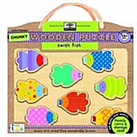Green Start Swish Fish Chunky Wooden Puzzle: Earth Friendly Puzzles with Handy Carry & Storage Case (Other)