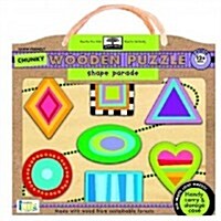 Green Start Shape Parade Chunky Wooden Puzzle: Earth Friendly Puzzles with Handy Carry & Storage Case (Other)
