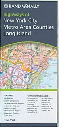 Rand McNally Highways of New York City Metro Area Counties/ Long Island, New York (Map, FOL)