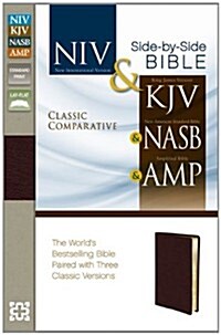 Classic Comparative Side-By-Side Bible-NIV/KJV/NASB/Am (Bonded Leather)