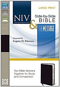 Side-By-Side Bible-PR-NIV/MS-Large Print: Two Bible Versions Together for Study and Comparison (Bonded Leather)