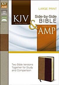 Side-By-Side Bible-PR-KJV/Am-Large Print (Imitation Leather)