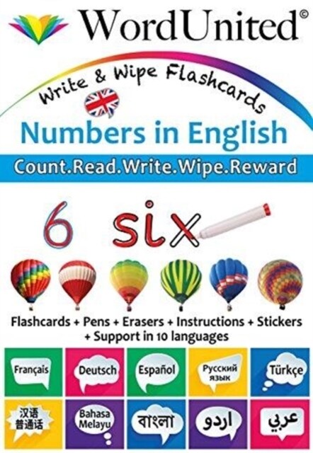 Numbers in English : Write & Wipe Flashcards (Multiple-component retail product)