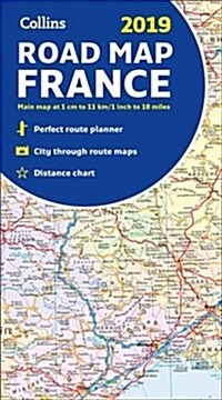 2019 Collins Map of France (Sheet Map, folded, New ed)