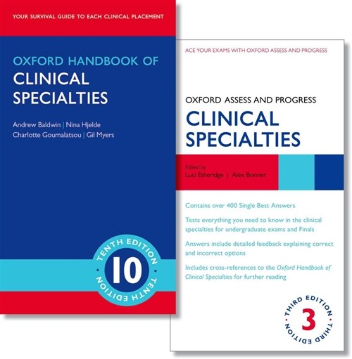 Oxford Handbook of Clinical Specialties 10e and Oxford Assess and Progress: Clinical Specialties 3e (Hardcover)