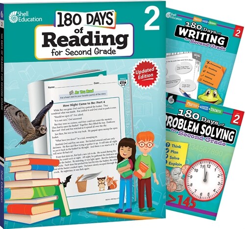 180 Days Reading, Writing & Problem Solving Grade 2: 3-Book Set (Paperback)