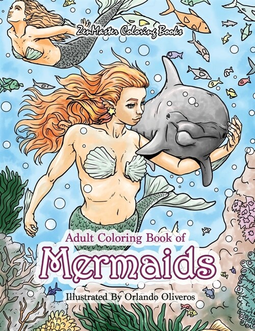 Adult Coloring Book of Mermaids: Mermaid Coloring Book for Adults for Stress Relief and Relaxation (Paperback)