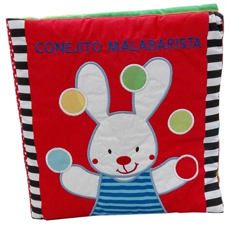 LIBRO DE TELA INTERACTIVO: CONEJITO MALABARISTA (Rag Book)