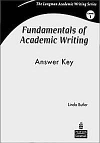 [중고] Fundamentals of Academic Writing Level 1 : Answer Key (Paperback)