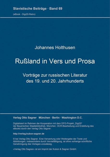 Rußland in Vers und Prosa (Paperback)