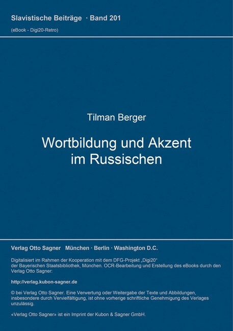 Wortbildung und Akzent im Russischen (Paperback)