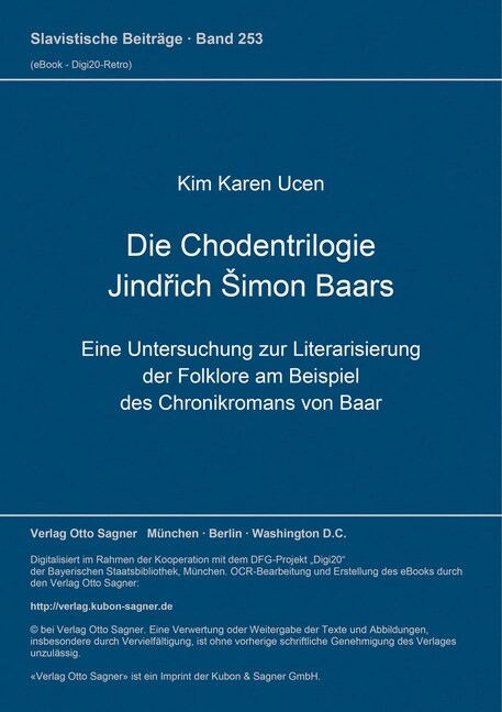 Die Chodentrilogie Jindřich Šimon Baars (Paperback)