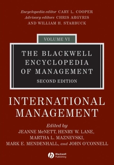 The Blackwell Encyclopedia of Management, International Management (Hardcover, Volume 6)