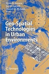 Geo-Spatial Technologies In Urban Environments (Hardcover)