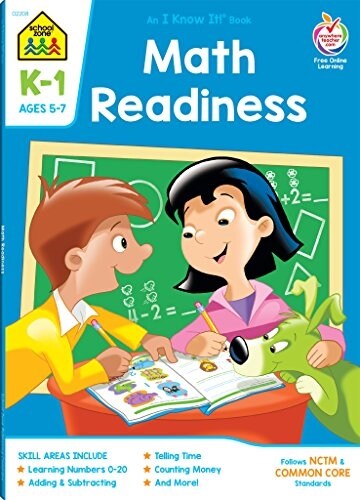 School Zone Math Readiness Grades K-1 Workbook (Paperback)