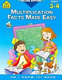 School Zone Multiplication Facts Made Easy Grades 3-4 Workbook (Paperback)