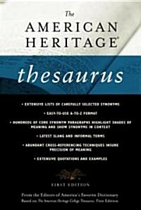 The American Heritage Thesaurus (Paperback, Reprint)