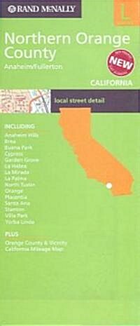 Rand McNally Northern Orange County, California (Map, FOL)