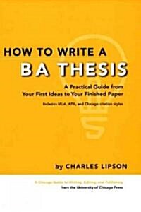 [중고] How to Write a BA Thesis: A Practical Guide from Your First Ideas to Your Finished Paper (Paperback)