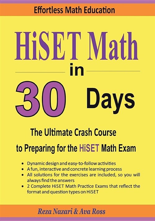 Hiset Math in 30 Days: The Ultimate Crash Course to Preparing for the Hiset Math Test (Paperback)