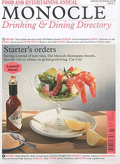 Monocle: Drinking & Dining Directory (반년간 영국판): 2018년 No.1 Spring/Summer