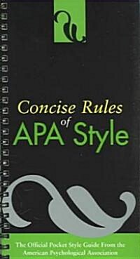 Concise Rules Of APA Style (Paperback, Spiral)