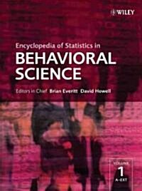 Encyclopedia of Statistics in Behavioral Science (Hardcover)