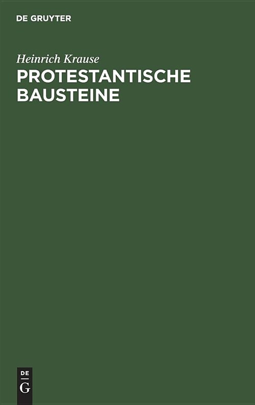 Protestantische Bausteine (Hardcover)