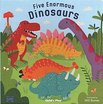 Five Enormous Dinosaurs (Board Book)