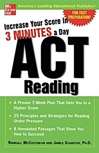 Increase Your Score in 3 Minutes a Day: ACT Reading (Paperback)
