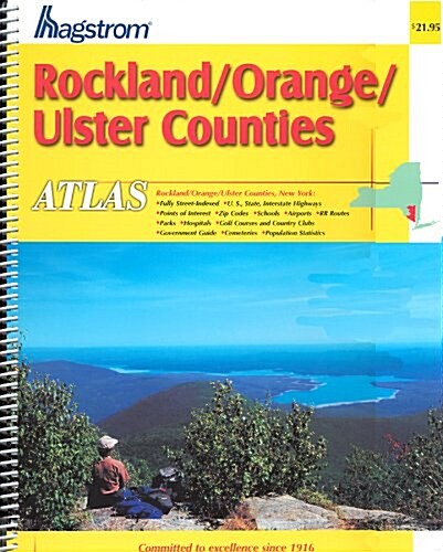 Hagstrom Rockland/Orange/Ulster Counties Atlas (Paperback, 3rd, Spiral)