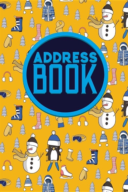 Address Book: Address Book Directory, Name And Address Book, Address Phone Book, The Contact Book, Cute Winter Skiing Cover (Paperback)