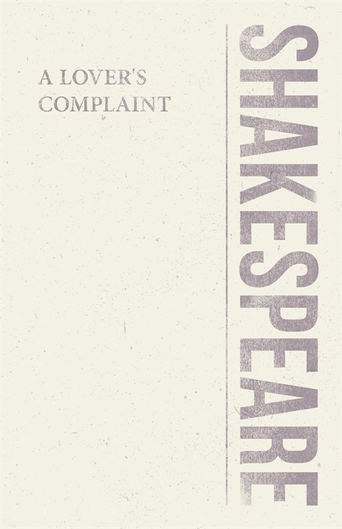 A Lovers Complaint (Paperback)