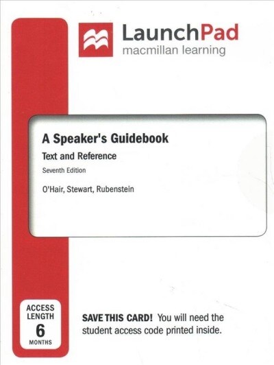 Launchpad for a Speakers Guidebook, Six Month Access (Pass Code, 7th)