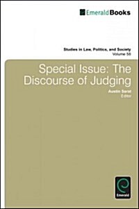 Special Issue: The Discourse of Judging (Hardcover)