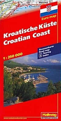 Hallwag Kroatische Kuste / Croatian Coast (Map, FOL)