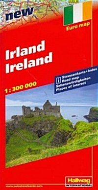 Hallwag Irland / Ireland /Irlande / Irlanda Euro Map (Map, BK, FOL)