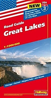 USA Great Lakes Road Guide (Folded)