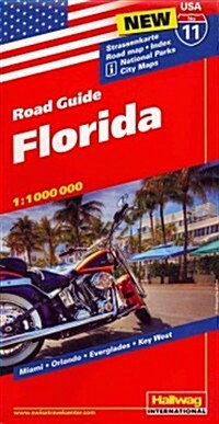 Hallwag Florida Road Guide (Map, FOL)