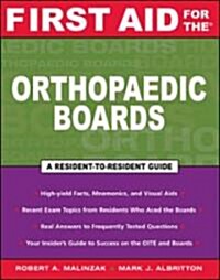 First Aid For The Orthopaedic Boards (Paperback)