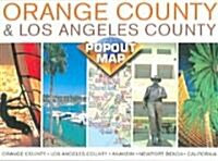 Rand McNally Orange County & Los Angeles County Popout Map (Paperback)