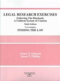 Legal Research Exercises, Following the Bluebook (Paperback, 9th)