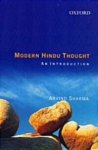 Modern Hindu Thought: An Introduction (Hardcover)