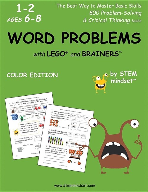 Word Problems with Lego and Brainers Grades 1-2 Ages 6-8 Color Edition (Paperback)