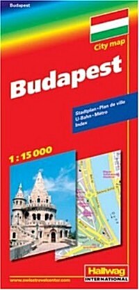 Hallwag Budapest (Map, FOL, Multilingual)