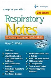 Respiratory Notes: Respiratory Therapists Pocket Guide (Spiral, 2)