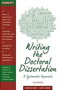 Writing the Doctoral Dissertation: A Systematic Approach (Paperback, 3)