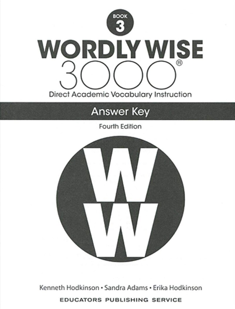[중고] Wordly Wise 3000 : Answer Key 3 (Paperback, 4th Edition)