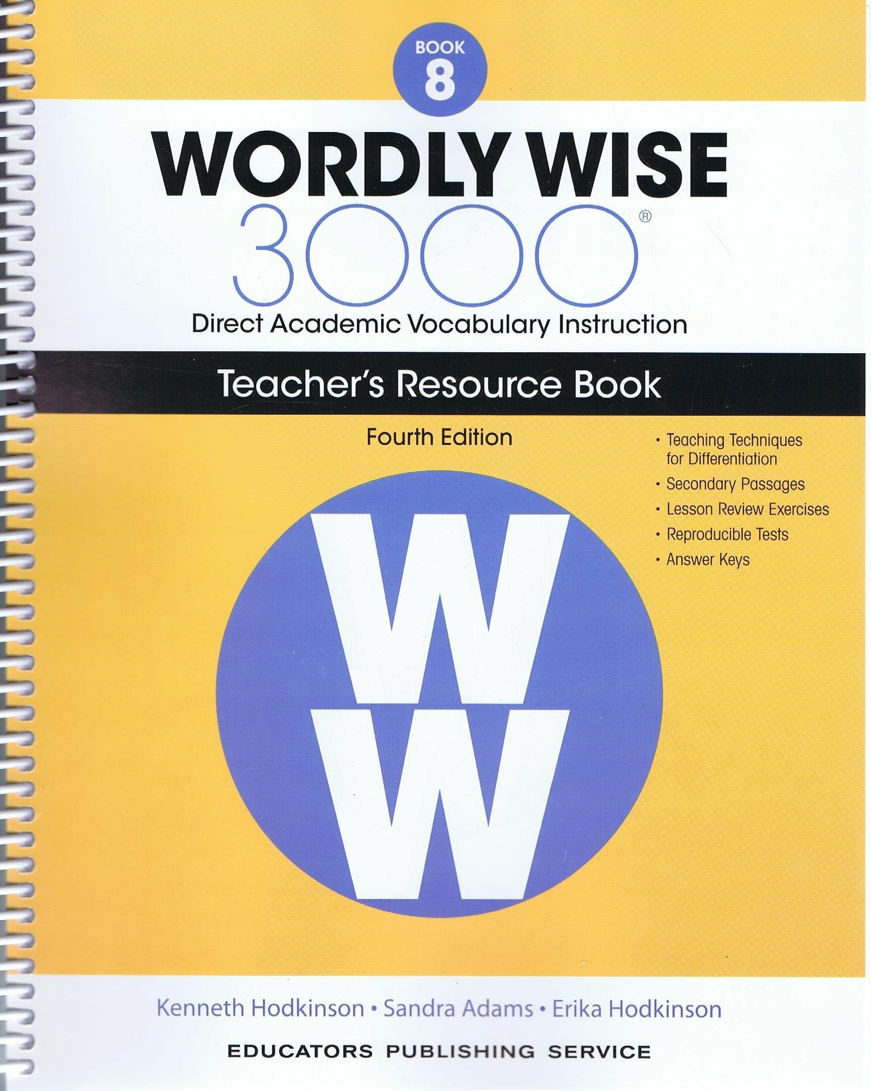 Wordly Wise, Grade 8 (Paperback, 4th, Teachers Guide)